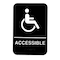Alpine Industries ADA Handicap Accessible Sign with Braille, Black/White, ADA Compliant, 6x9, PK10 ALPSGN-39-10pk - alternate 1